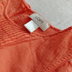 Breezy Peach Pleated Tank